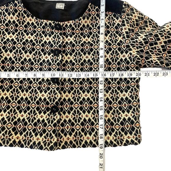 NID D'Abeille Cropped Brocade Tapestry Damask Raised Textured Jacket, Large - Picture 11 of 12